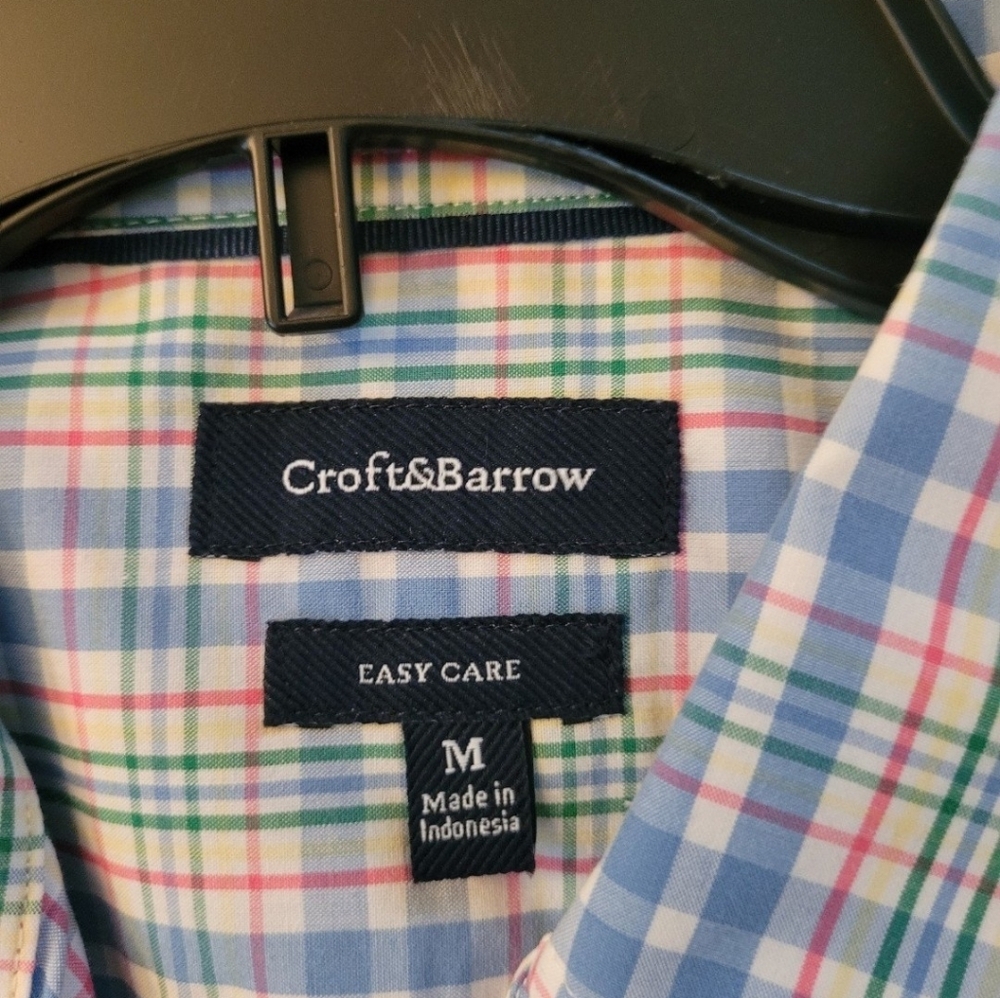 Lot of 3 Croft & Barrow Mens Size Medium Button Down Short Sleeve Dress Shirts - Picture 4 of 10